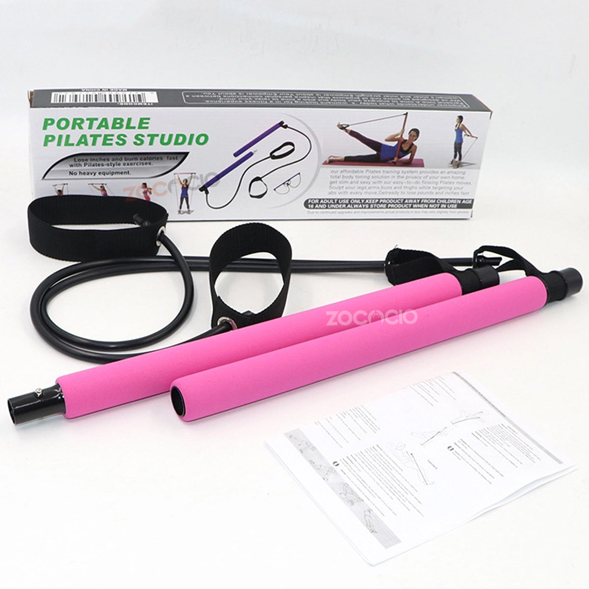 Barra Pilates Portátil Bandas Elastica