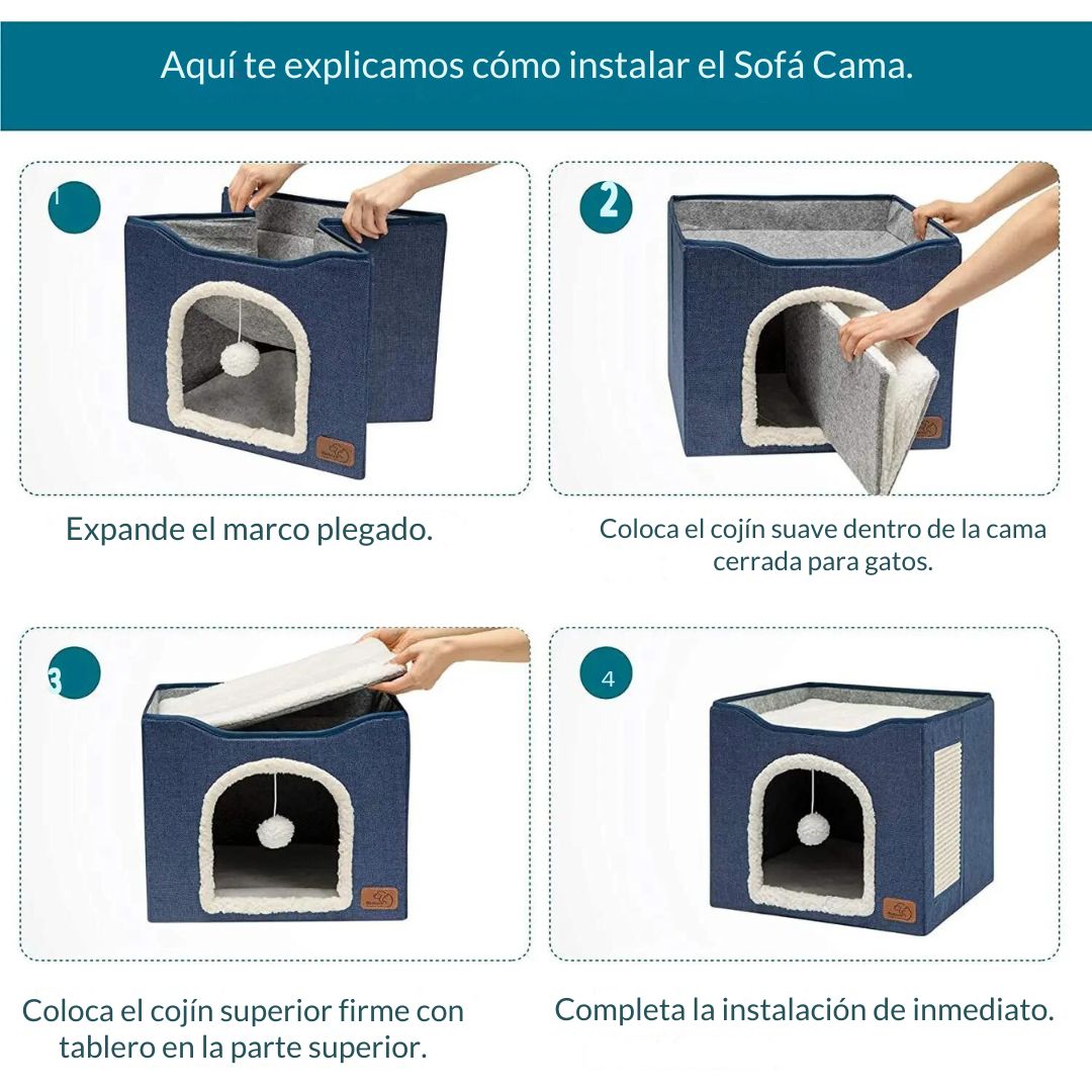 Cama Plegable Gatos 2 pisos Elevon Cat