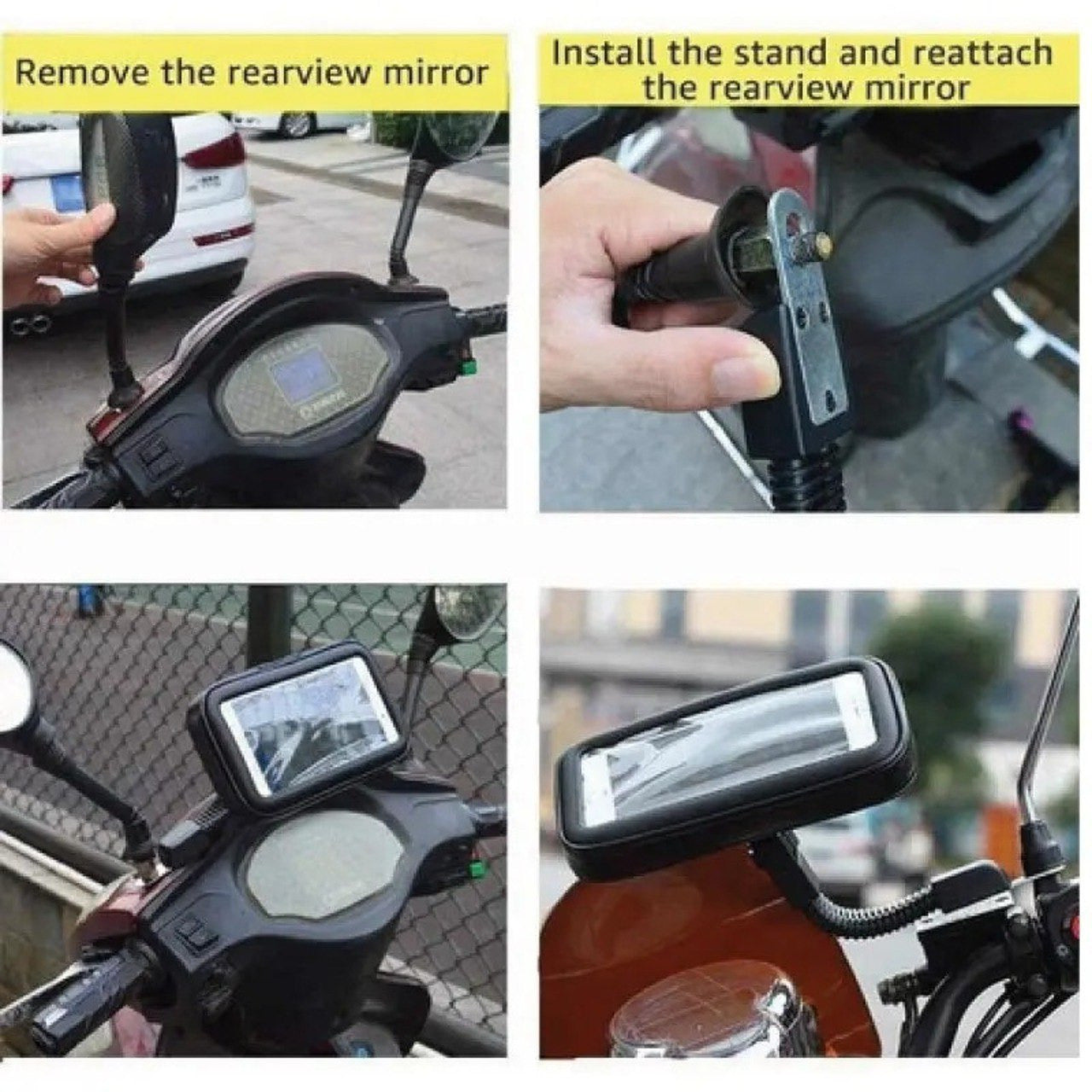 Combo guantes termicos y soporte celular para moto