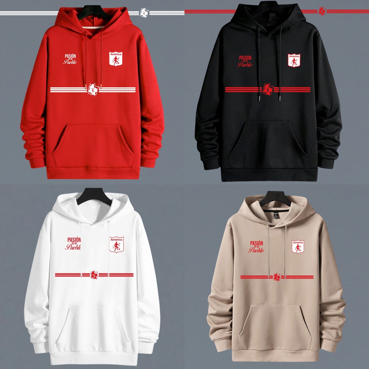 BUZO AMÉRICA - LOGOS BORDADOS