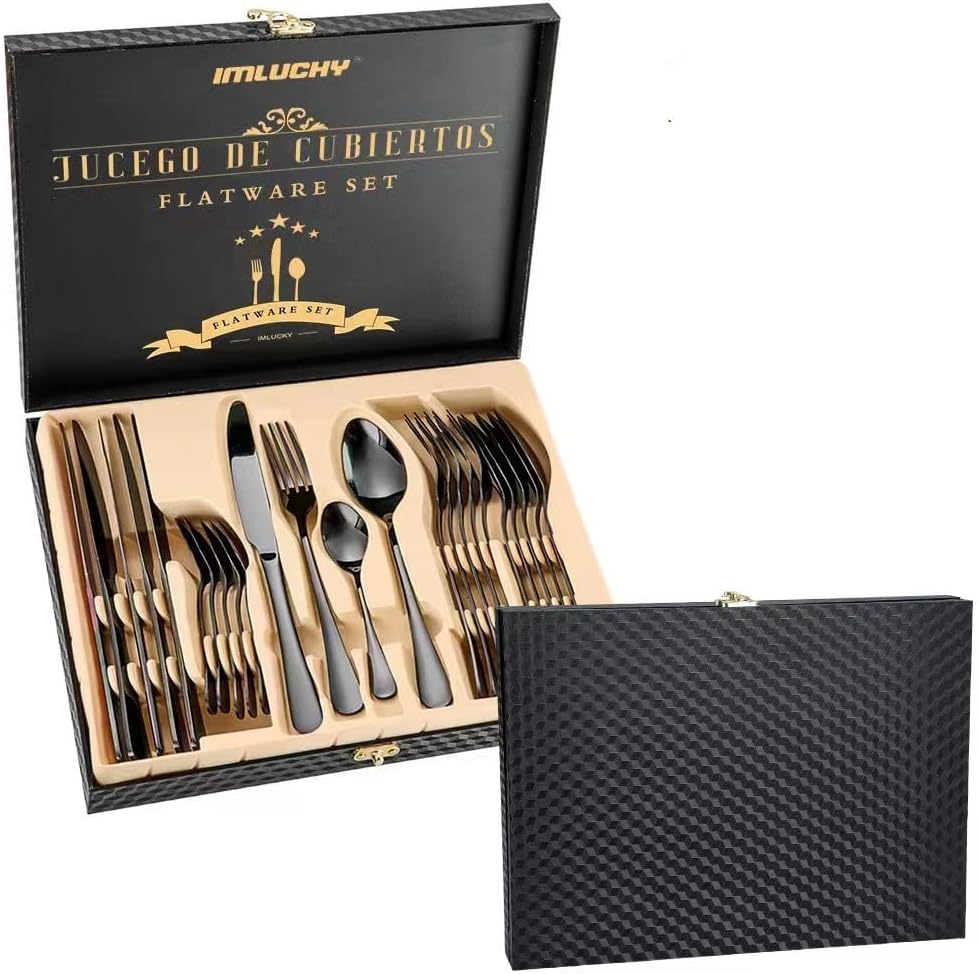 Juego De Cubiertos Acero Inoxidable X24