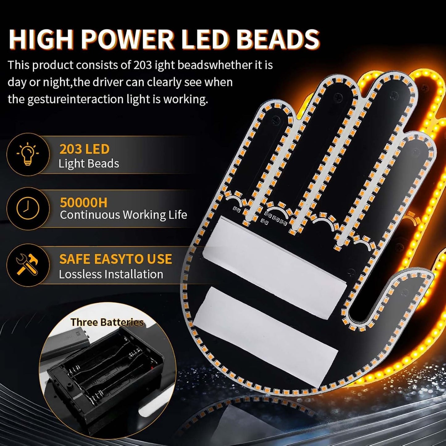 Luz led F**K para carro