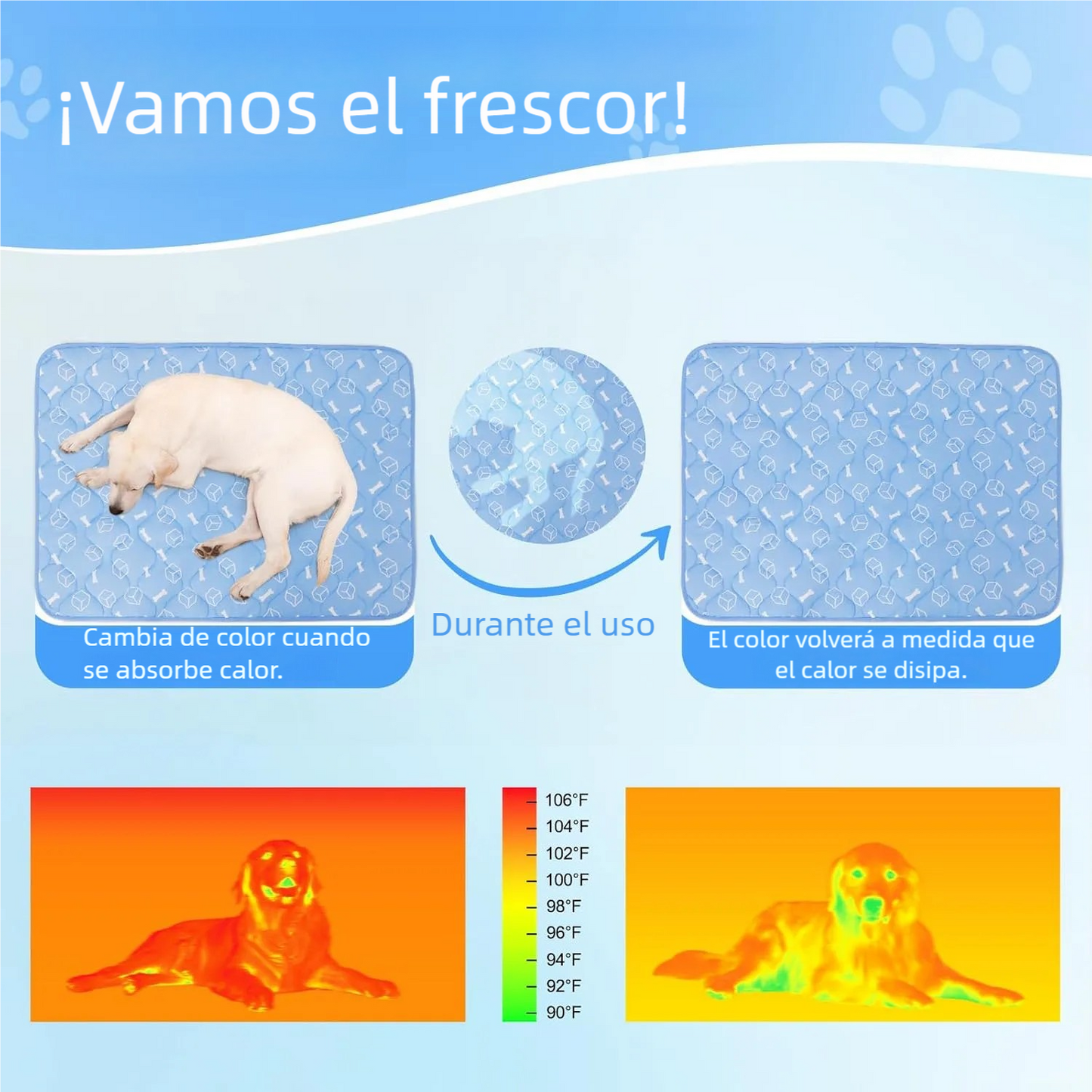 Tapete De Gel Frio Para Mascotas Perros