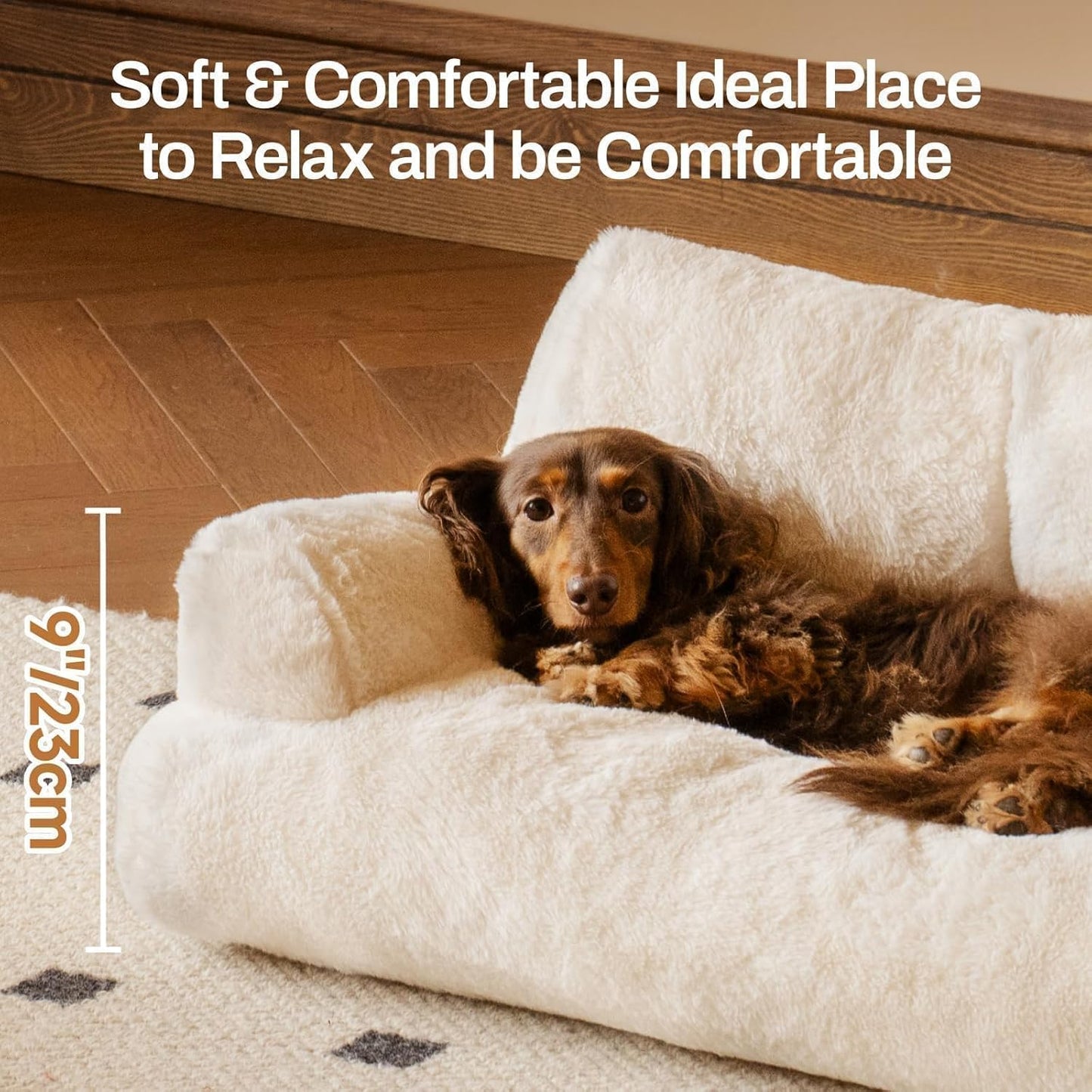 SOFA PARA MASCOTAS COLOR HUESO