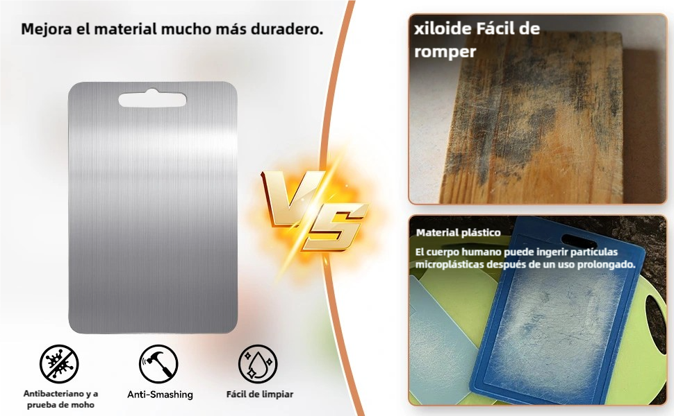TABLA PARA PICAR EN ACERO INOXIDABLE