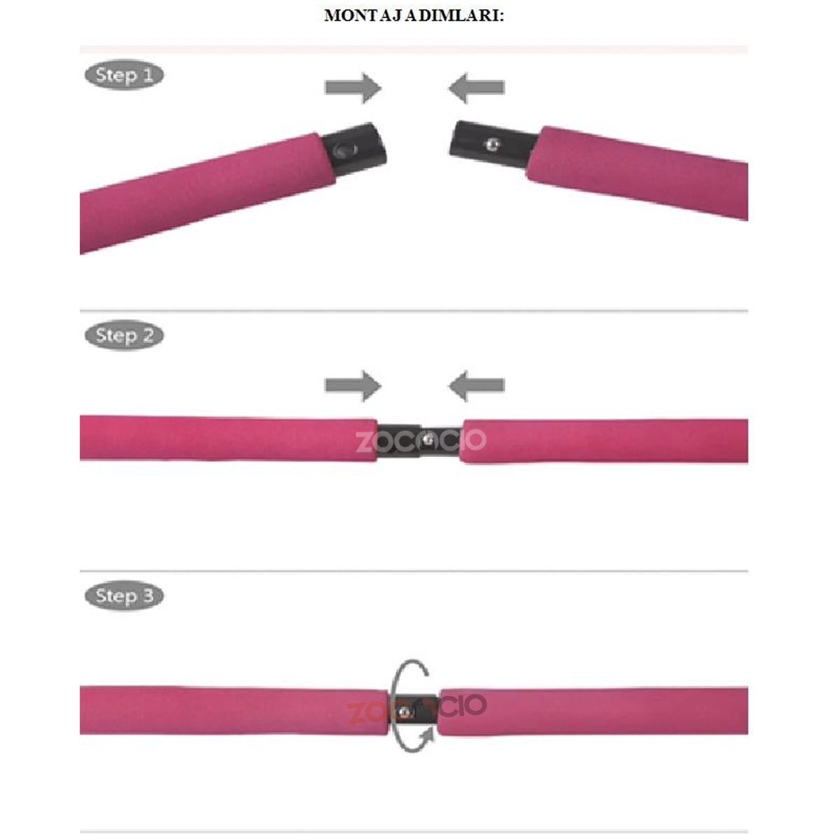 Barra Pilates Portátil Bandas Elastica