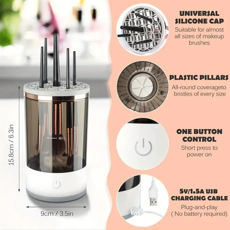 Limpiadora De Brochas De Maquillaje Elec