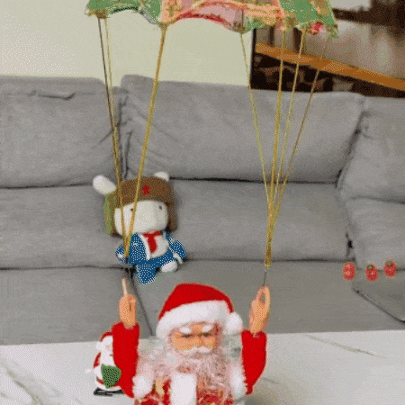 Papá Noel Paracaídas Giratorio