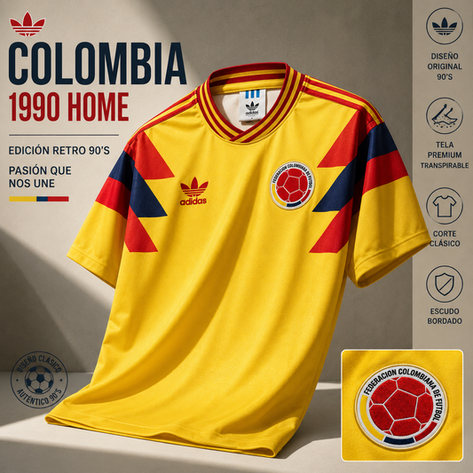 CAMISETA COLOMBIA 90 PIBE VALDERRAMA