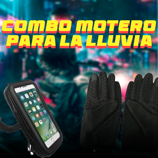 Combo guantes termicos y soporte celular para moto