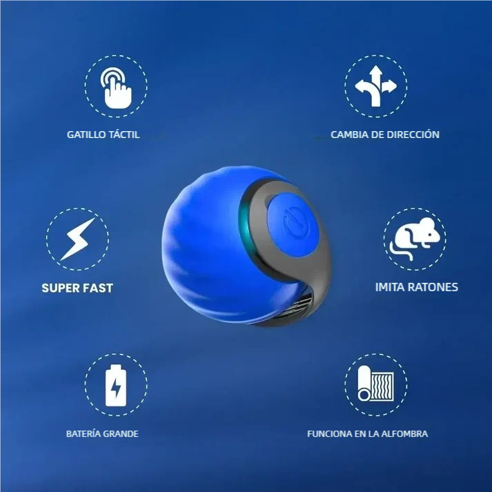 Pelota inteligente con cola para gato SPEED 2.0